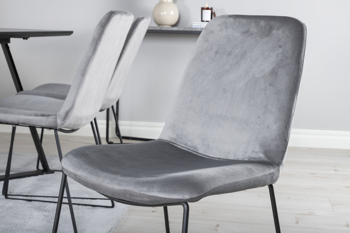 Venture Design Muce & Marina Matstolar Grå + Matbord 90x180