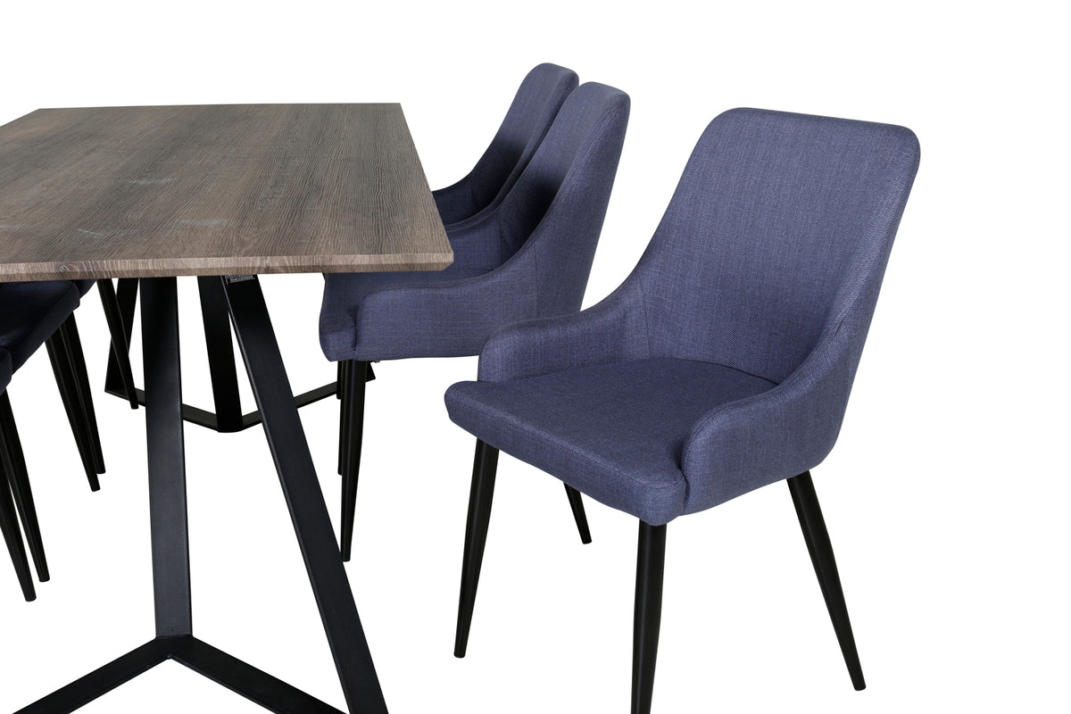 Venture Design Plaza & Marina Matstolar Blå + Matbord 90x180