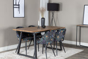 Venture Design Velvet & Inca Matstolar Svart + Matbord 85x160