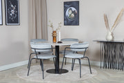 Venture Design Arrow & Estelle Matstolar Grå + Matbord ⌀106