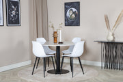 Venture Design Polar & Estelle Matstolar Vit + Matbord ⌀106