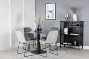 Venture Design Muce & Estelle Matstolar Grå + Matbord ⌀106
