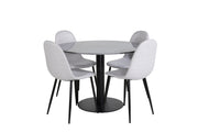 Venture Design Polar & Estelle Matstolar Grå + Matbord ⌀106
