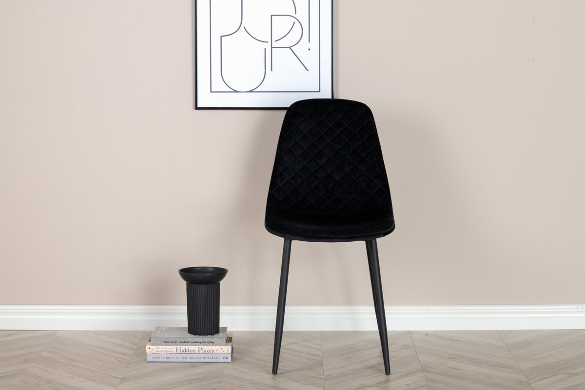 Venture Design Sleek & Polar Rektangulära Matbord 195 x 95 Svart + Matstolar 2-pack Svart
