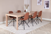 Venture Design Slider & Polar Matbord 250*95*75 + Matstolar Brun