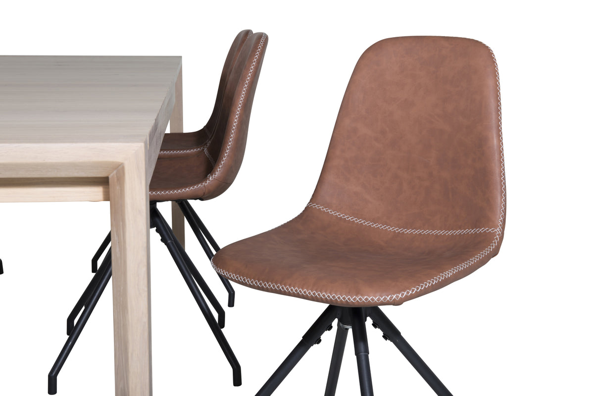Venture Design Slider & Polar Matbord 250*95*75 + Matstolar Brun