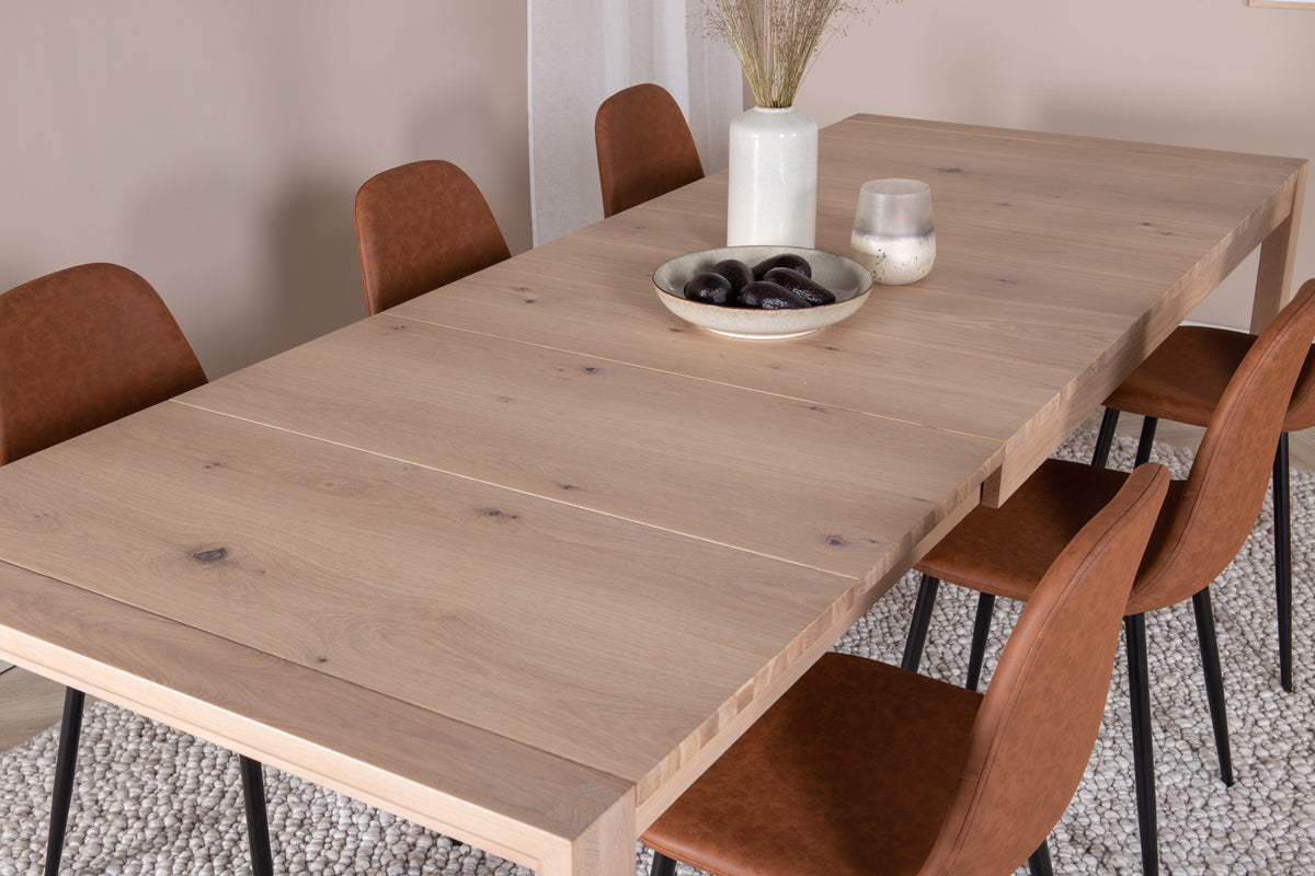 Venture Design Slider & Polar Matbord 250*95*75 + Matstolar Brun