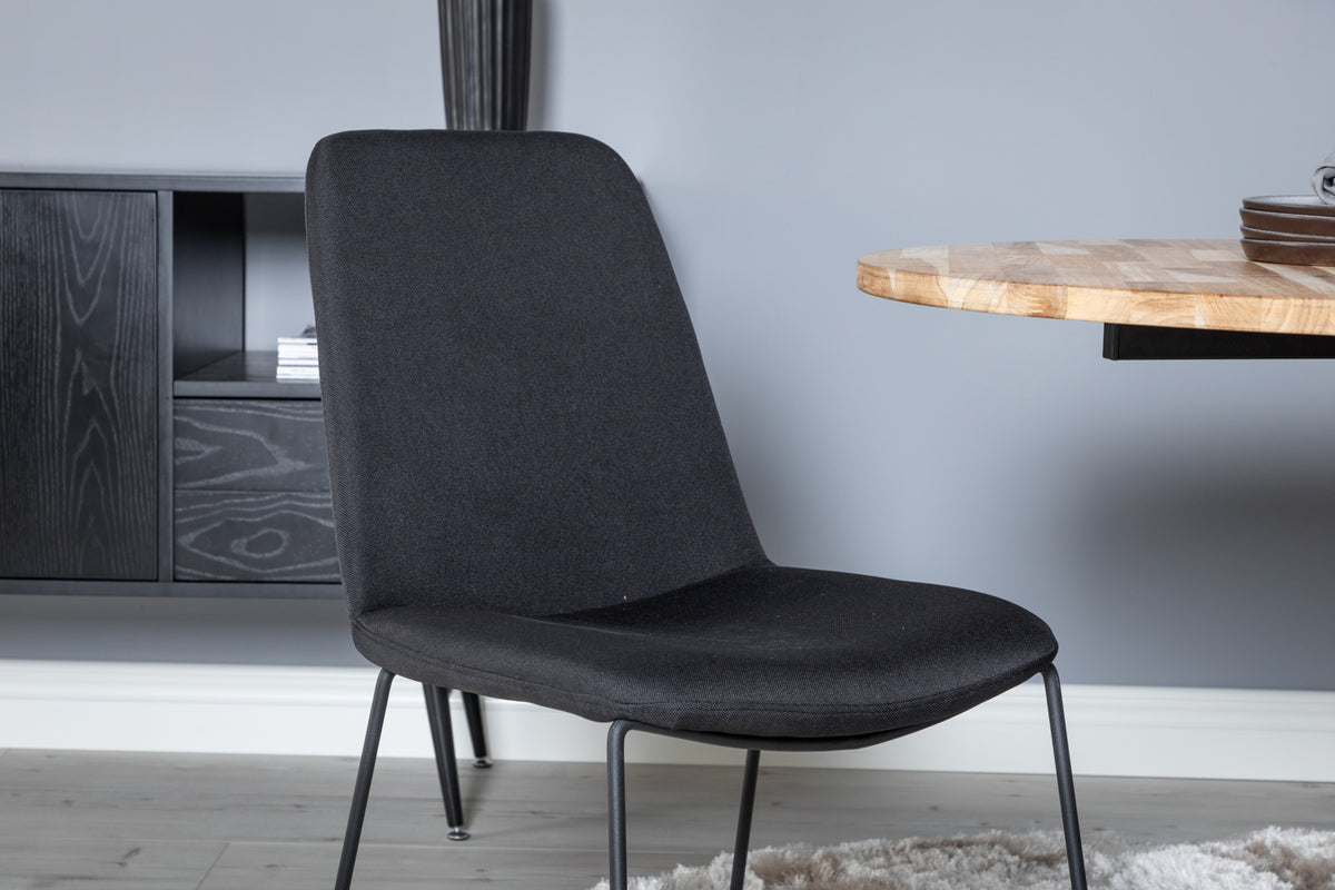 Venture Design Muce & Cirebon Matstolar Svart + Matbord ⌀100