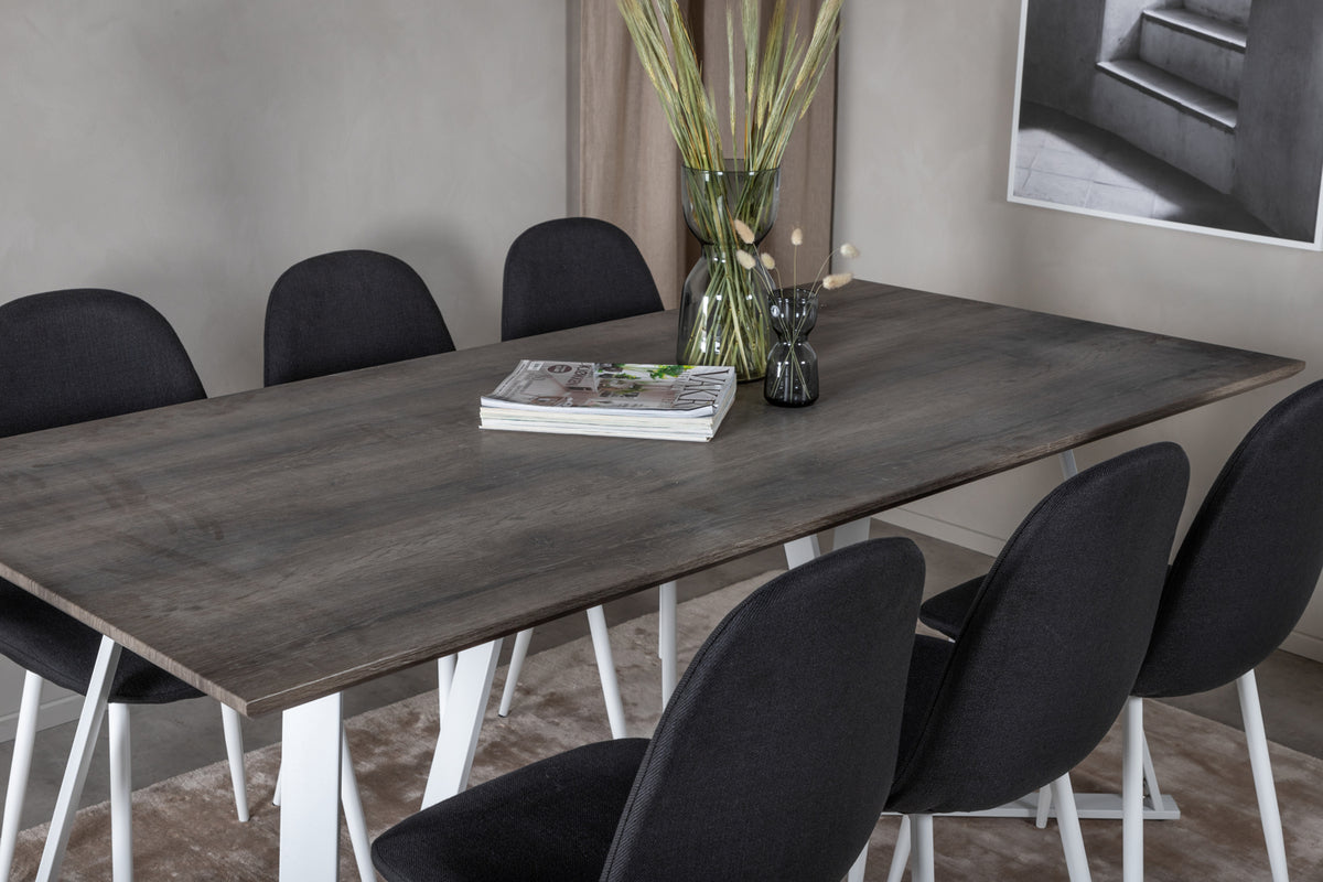Venture Design Marina | Polar Matbord 180x90 + 6 matstolar