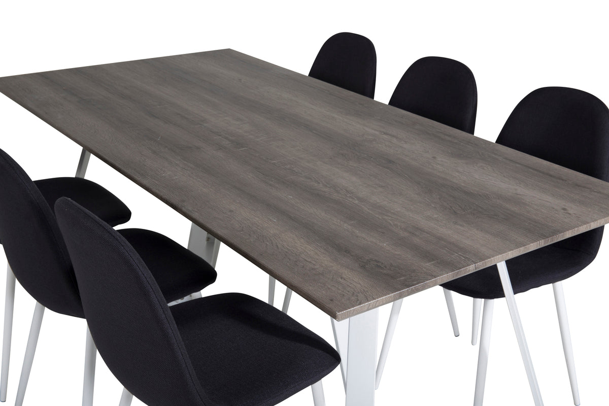 Venture Design Marina | Polar Matbord 180x90 + 6 matstolar