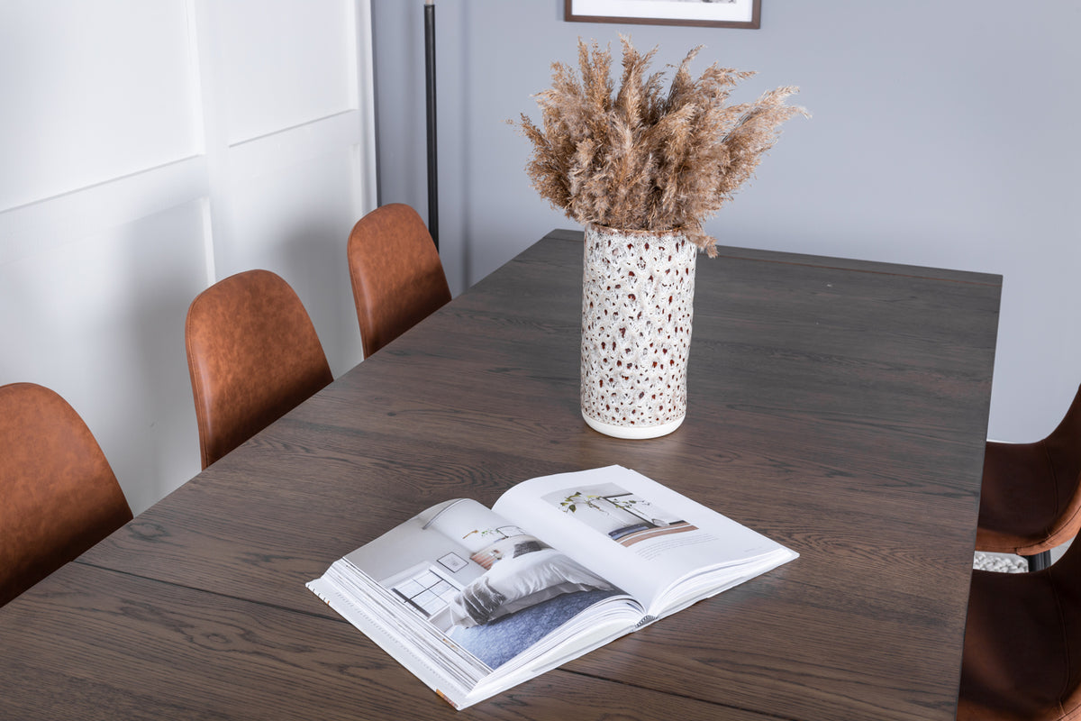 Venture Design Slider & Polar Matbord 250*95*75 + Matstolar Brun