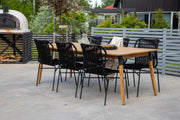 Venture Design Julian Matbord 210x100 + Matstolar Svart