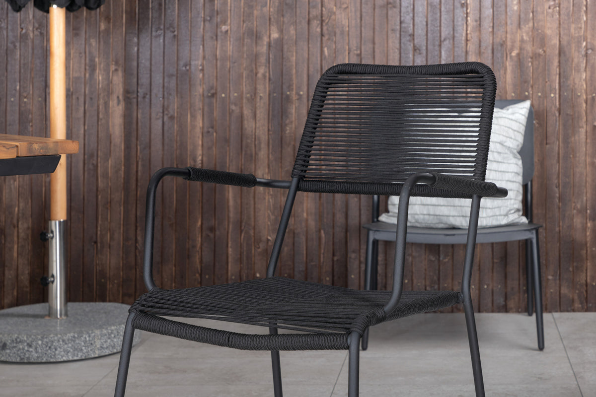 Venture Design Chan & Lindos Matbord 200x100 + Matstolar Svart
