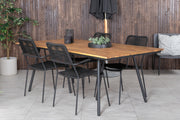 Venture Design Chan & Lindos Matbord 200x100 + Matstolar Svart