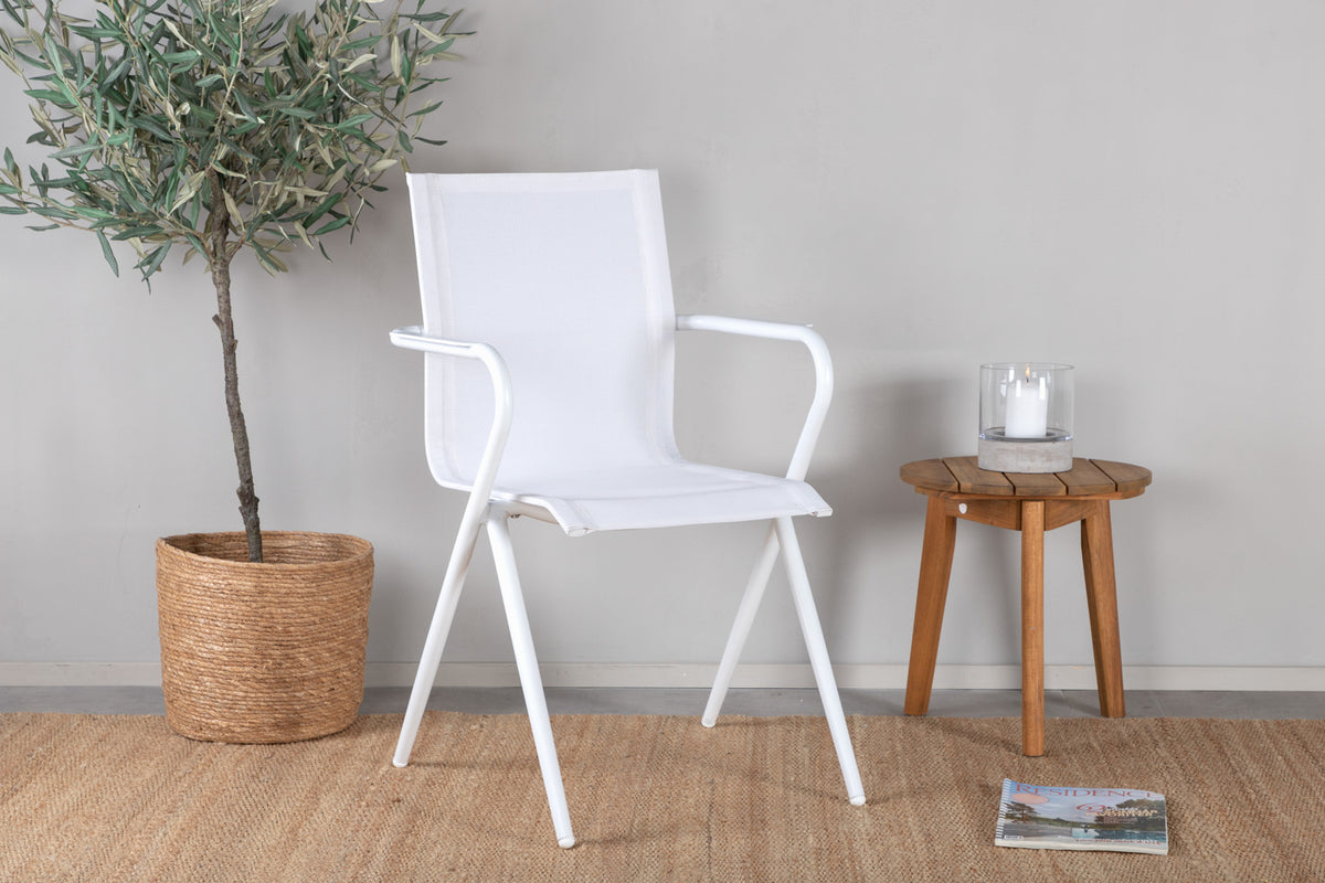 Venture Design Virya & Alina Matbord 160 x 90 + Matstolar Vit