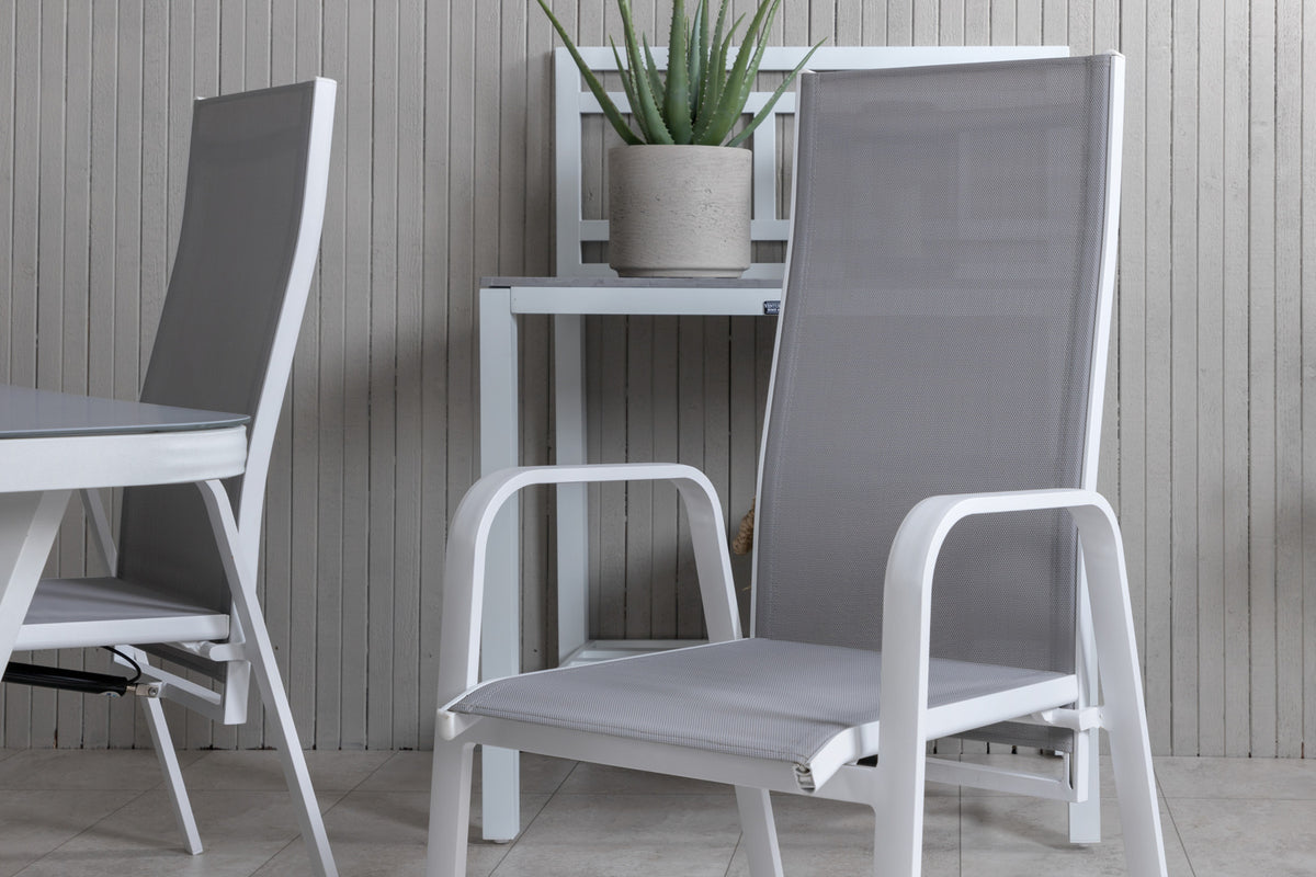 Venture Design Virya & Copacabana Matbord 160 x 90 + Reclinerstolar Grå