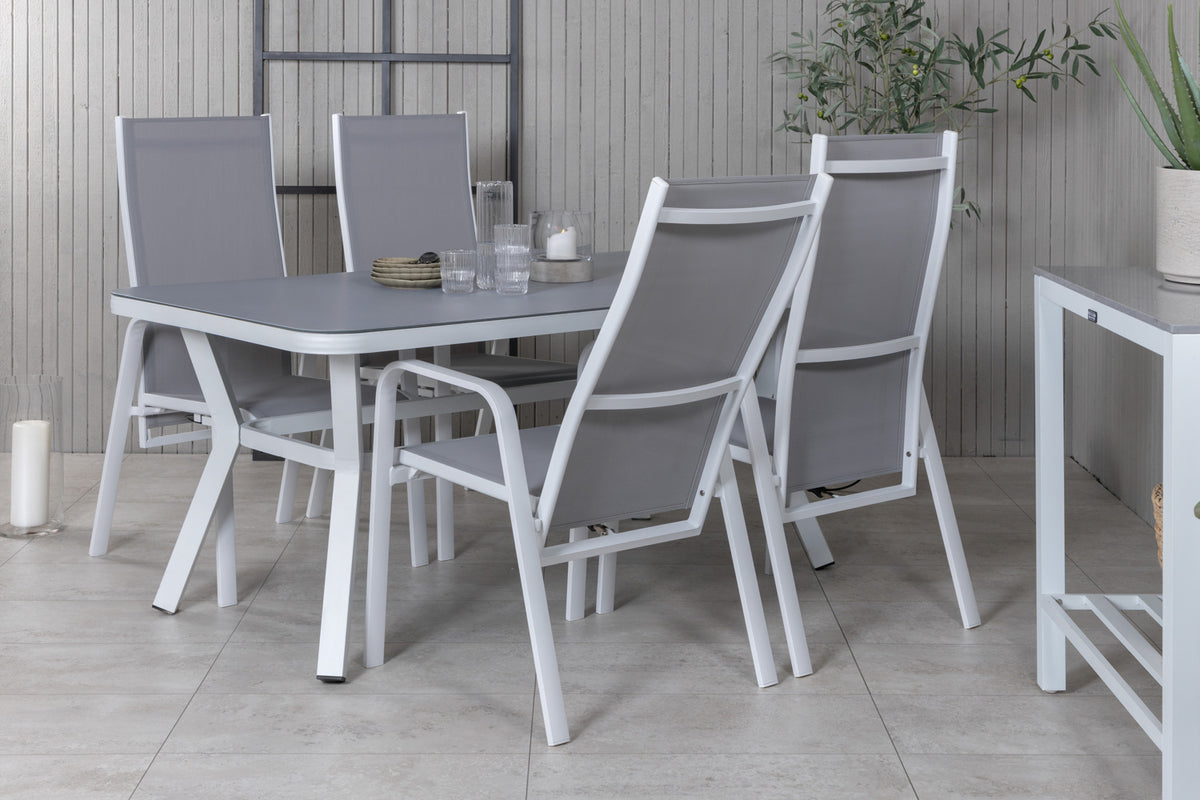 Venture Design Virya & Copacabana Matbord 160 x 90 + Reclinerstolar Grå