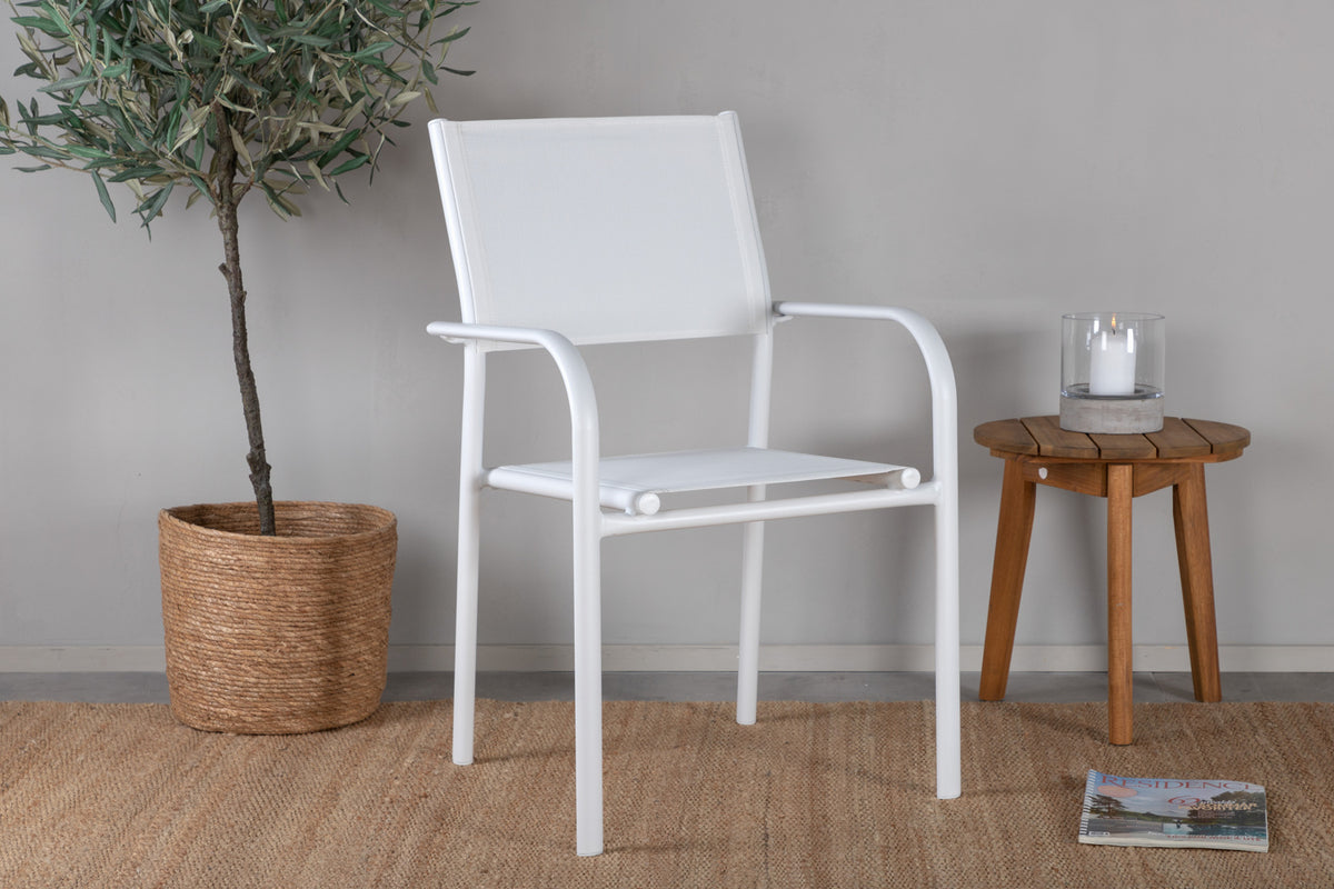 Venture Design Venture Home Virya & Santorini Matbord 200x100 + Matstolar Vit