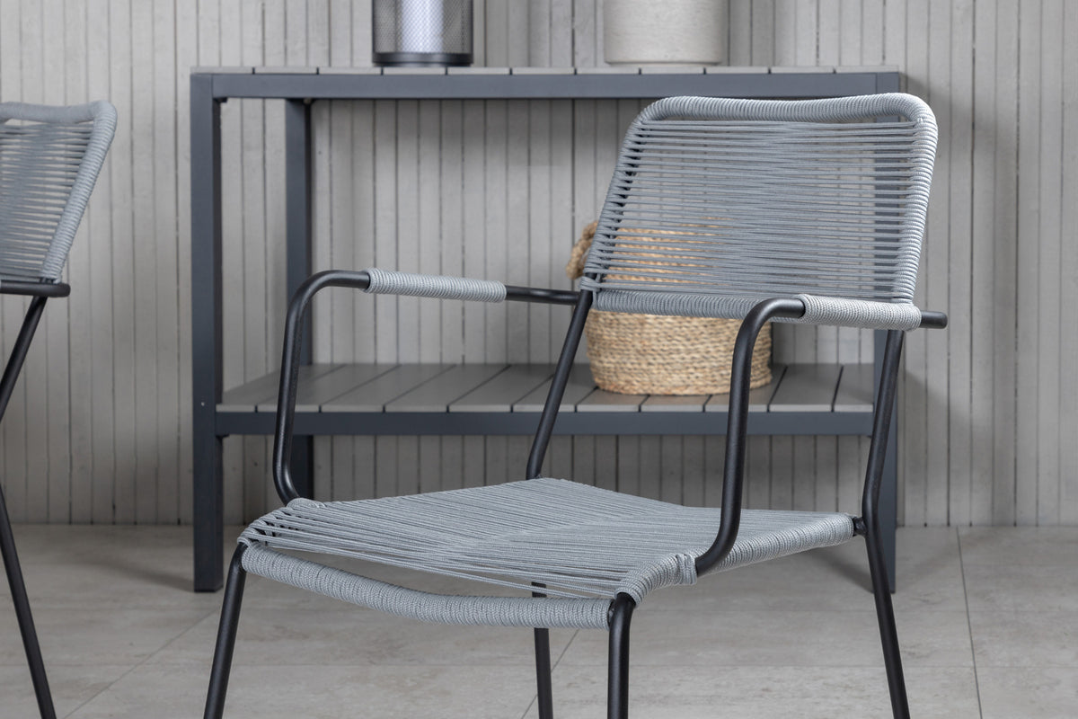 Venture Design Virya & Lindos Matbord 200x100 + Matstolar Grå