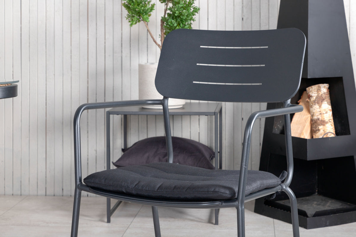 Venture Design Nicke & Paola Matstolar Svart + Matbord 200x100