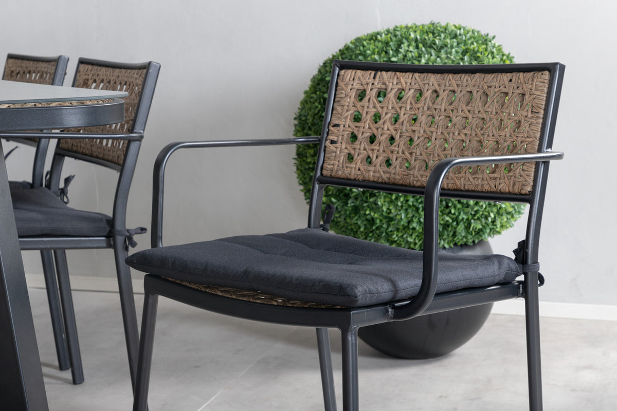 Venture Design Paola Matstolar Natur + Matbord 200x100