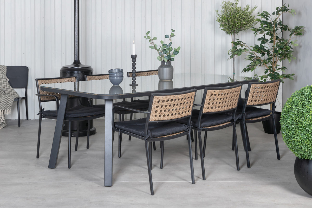 Venture Design Paola Matstolar Natur + Matbord 200x100