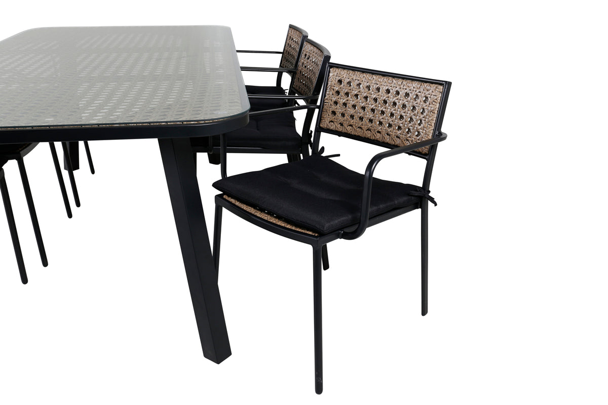 Venture Design Paola Matstolar Natur + Matbord 200x100