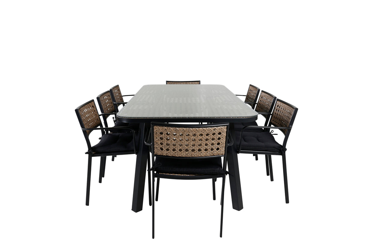 Venture Design Paola Matstolar Natur + Matbord 200x100