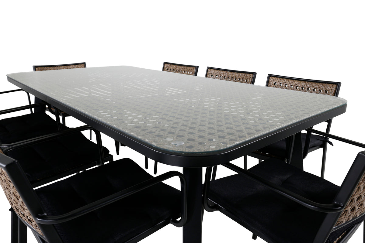 Venture Design Paola Matstolar Natur + Matbord 200x100