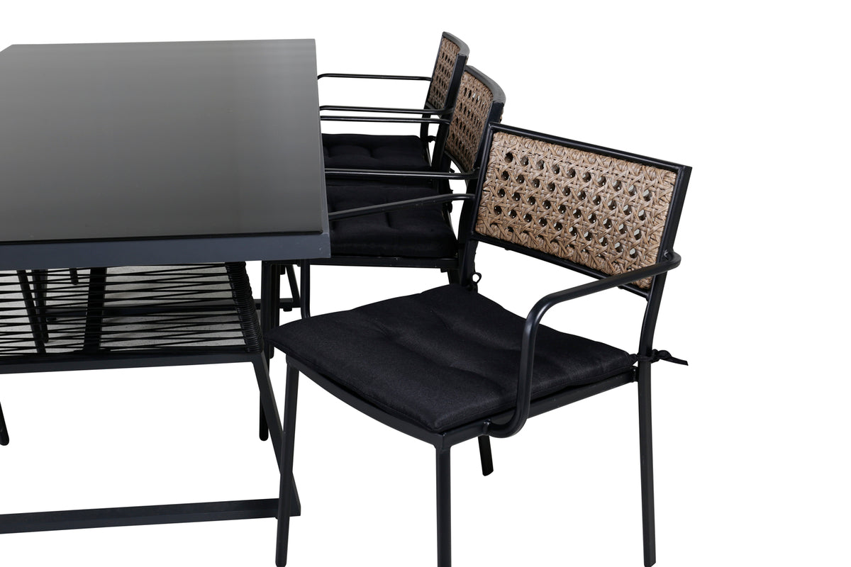 Venture Design Paola & Dallas Matstolar Natur + Matbord 193x90