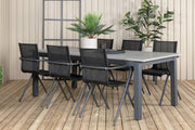 Venture Design Alina & Albany Matstolar Svart + Matbord 224x100