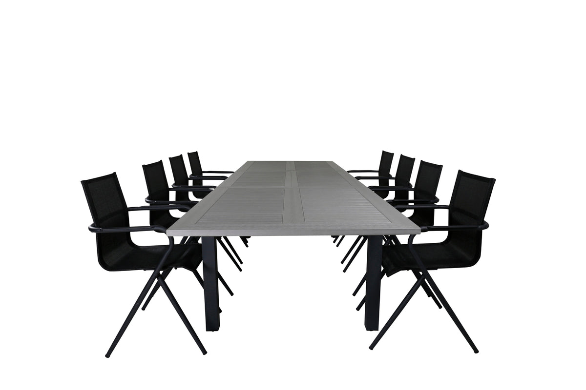 Venture Design Alina & Albany Matstolar Svart + Matbord 224x100