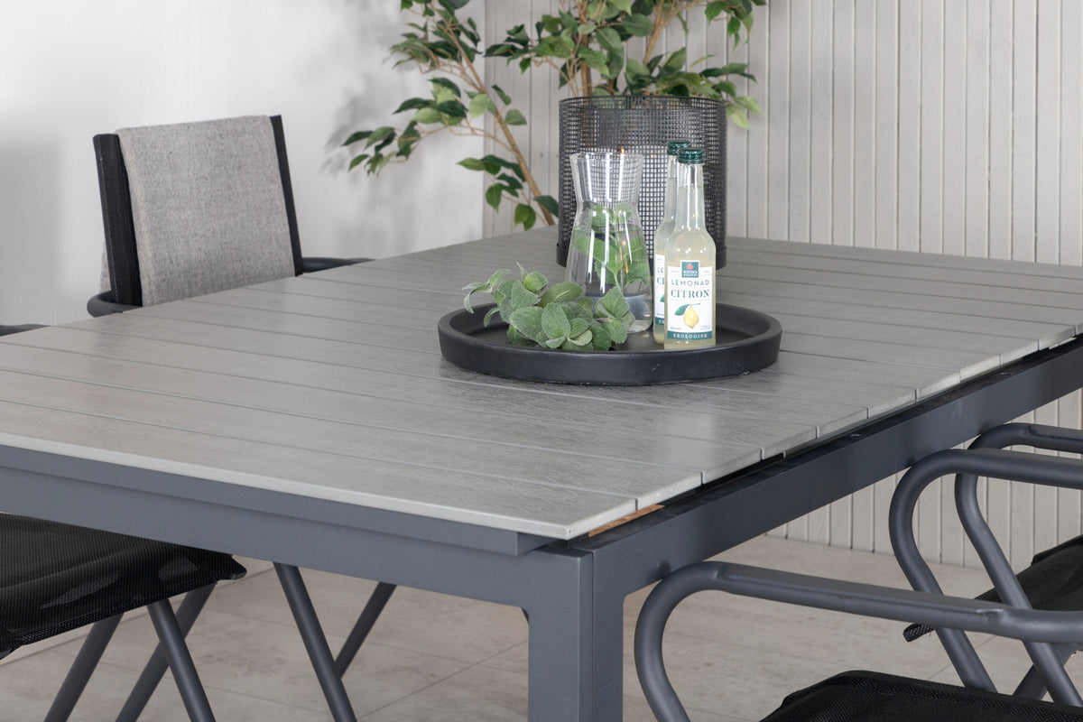Venture Design Alina & Levels Matstolar Svart + Matbord 160x100x75