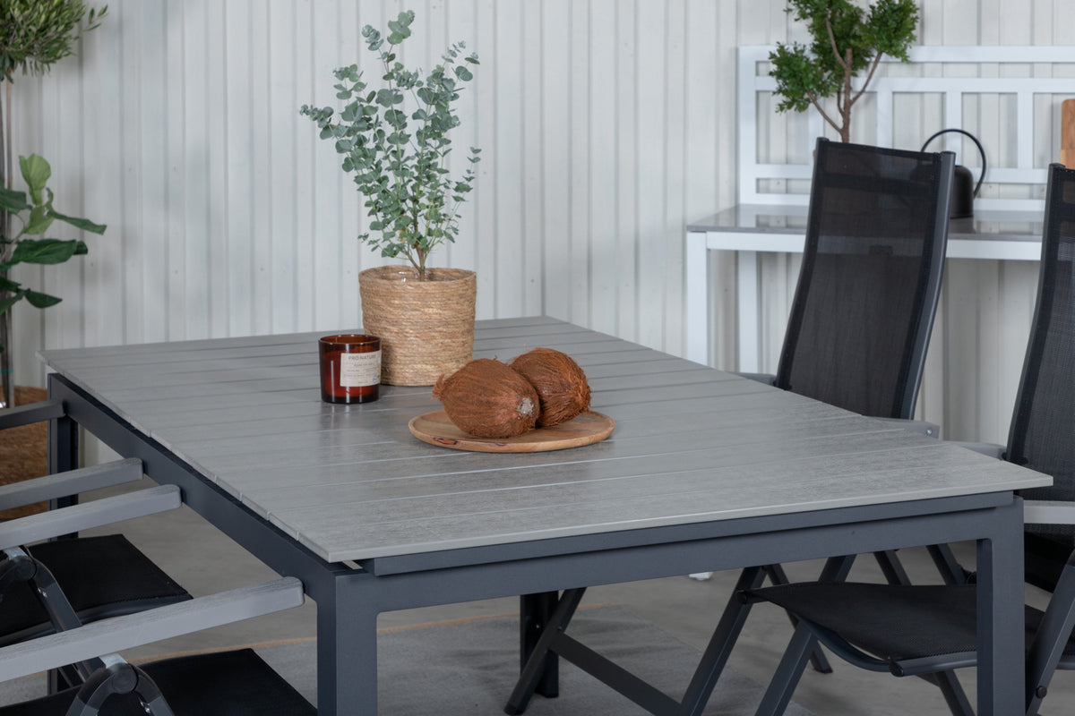 Venture Design Albany & Levels Positionsstolar Svart + Matbord 160x100x75