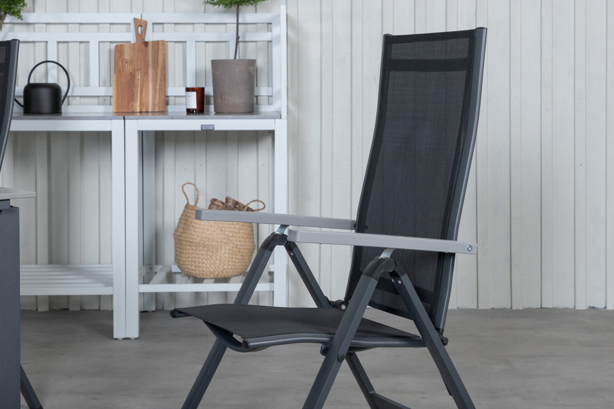Venture Design Albany & Levels Positionsstolar Svart + Matbord 160x100x75