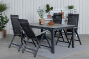 Venture Design Albany & Levels Positionsstolar Svart + Matbord 160x100x75