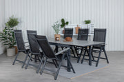Venture Design Albany & Levels Positionsstolar Svart + Rektangulära Matbord 160x100x75 Svart