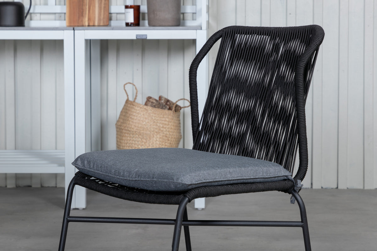 Venture Design Julian & Levels Matstolar Svart + Matbord 160x100x75