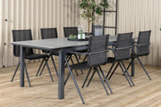 Venture Design Alina & Levels Matstolar Svart + Matbord 229x100x75