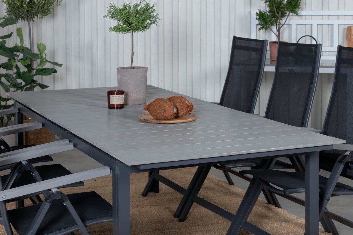 Venture Design Albany & Levels Positionsstolar Svart + Matbord 229x100x75