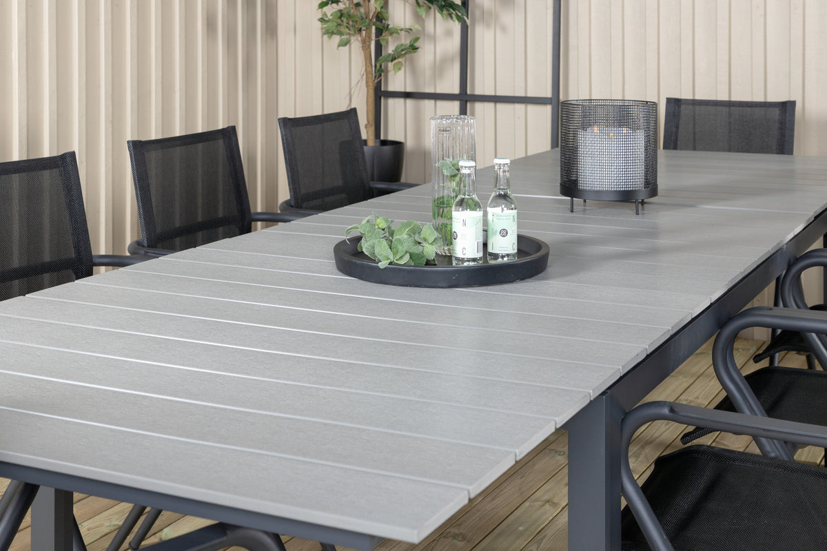 Venture Design Alina & Levels Matstolar Svart + Matbord 229x100x75