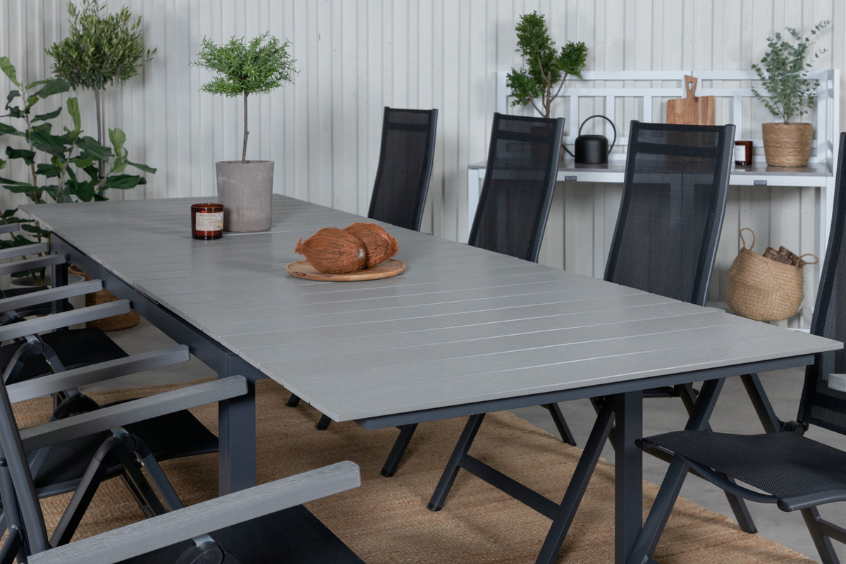 Venture Design Albany & Levels Positionsstolar Svart + Matbord 229x100x75
