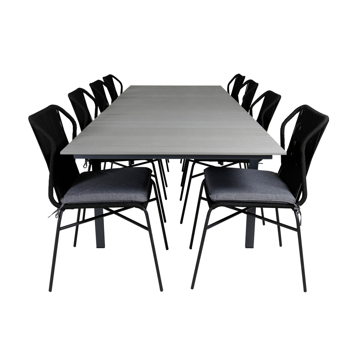 Venture Design Julian & Levels Matstolar Svart + Matbord 229x100x75