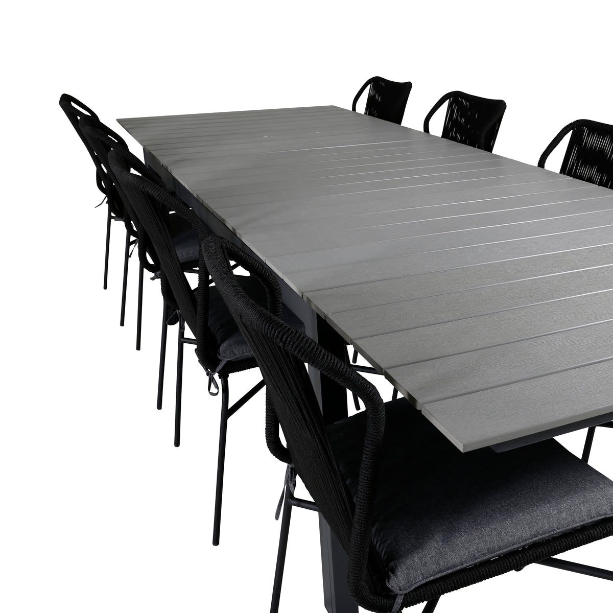 Venture Design Julian & Levels Matstolar Svart + Matbord 229x100x75