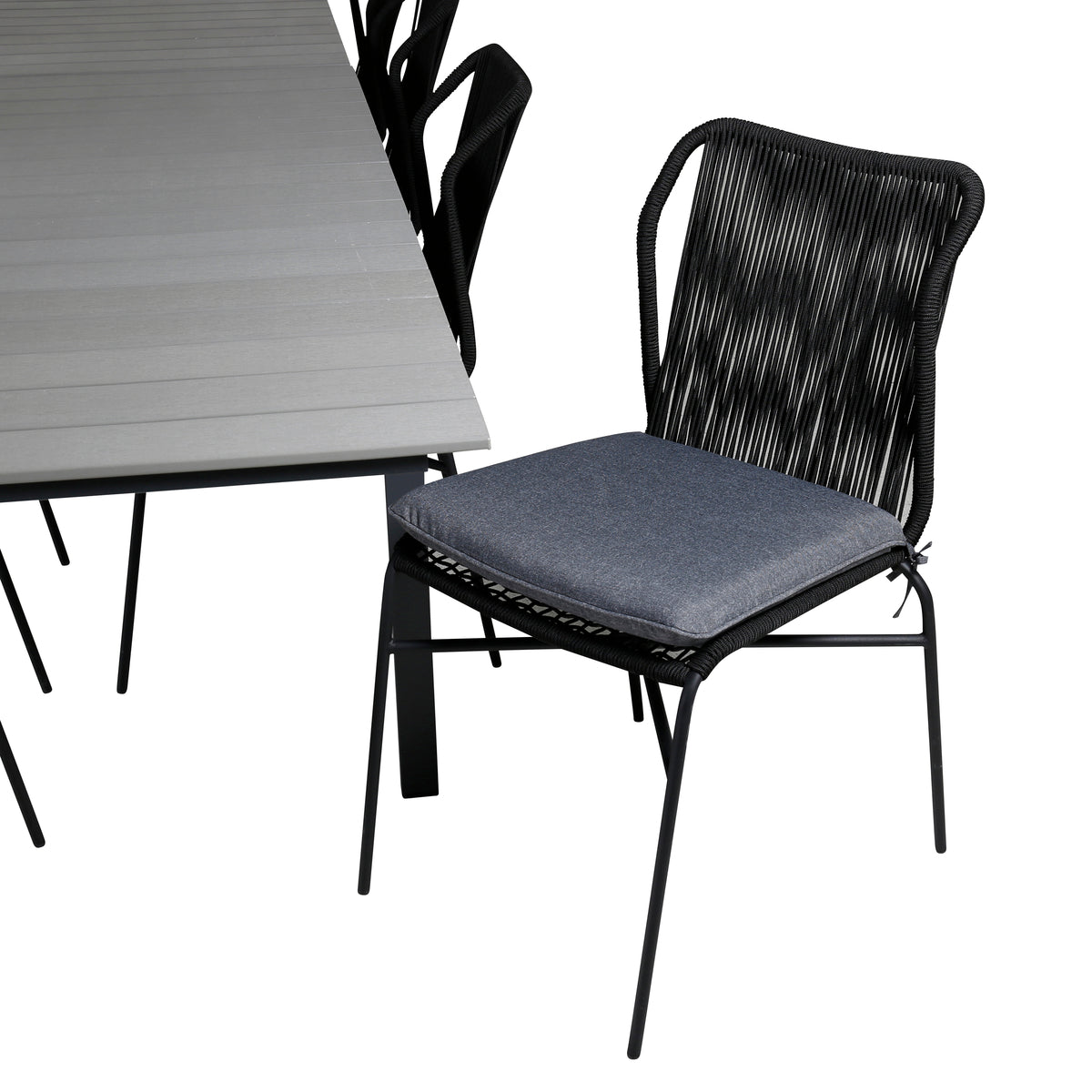 Venture Design Julian & Levels Matstolar Svart + Matbord 229x100x75
