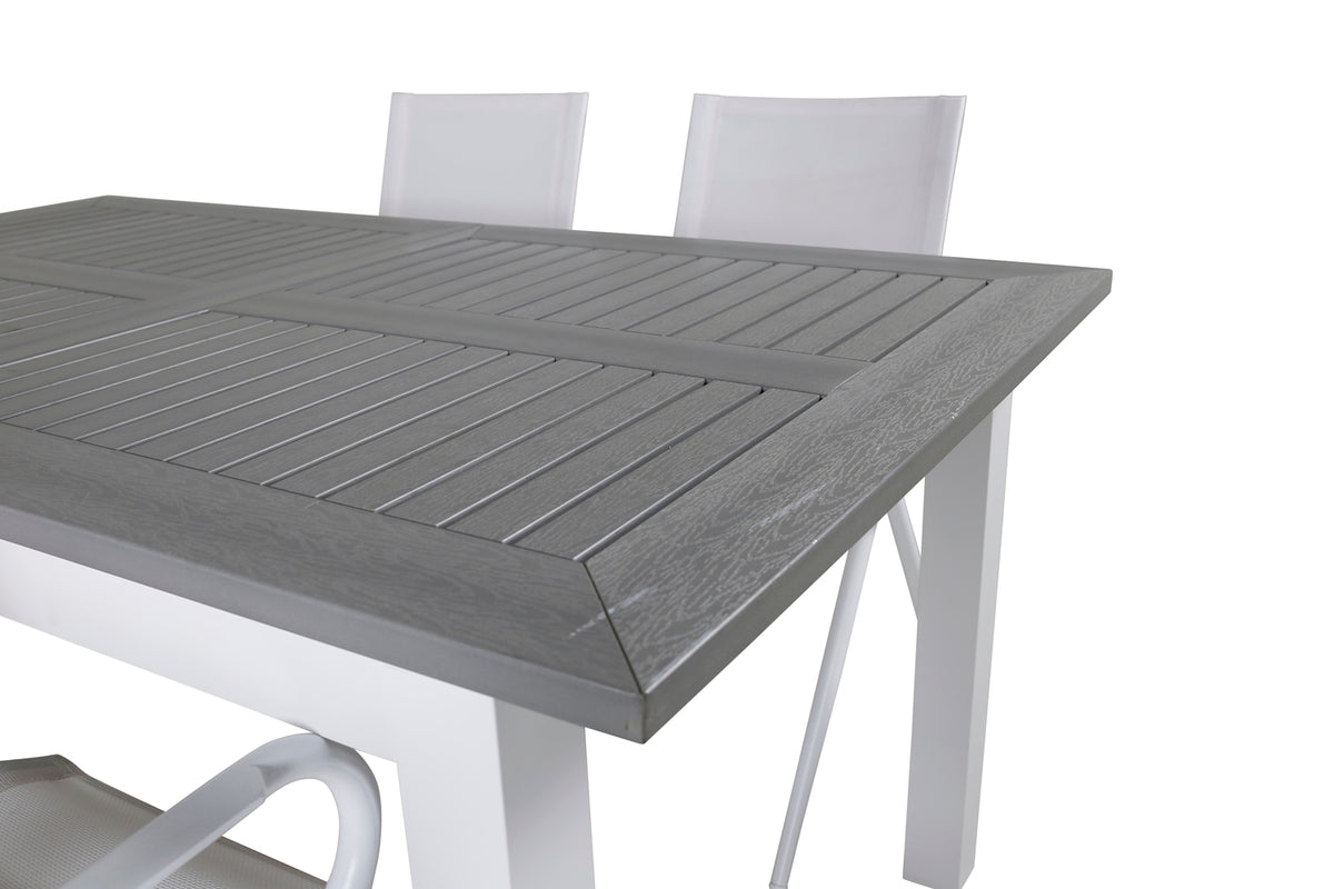 Venture Design Alina & Albany Matstolar 2-pack Vit + Rektangulära Matbord 152x90 Vit