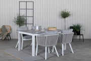 Venture Design Virya & Levels Matstolar Grå + Matbord 160x100x75