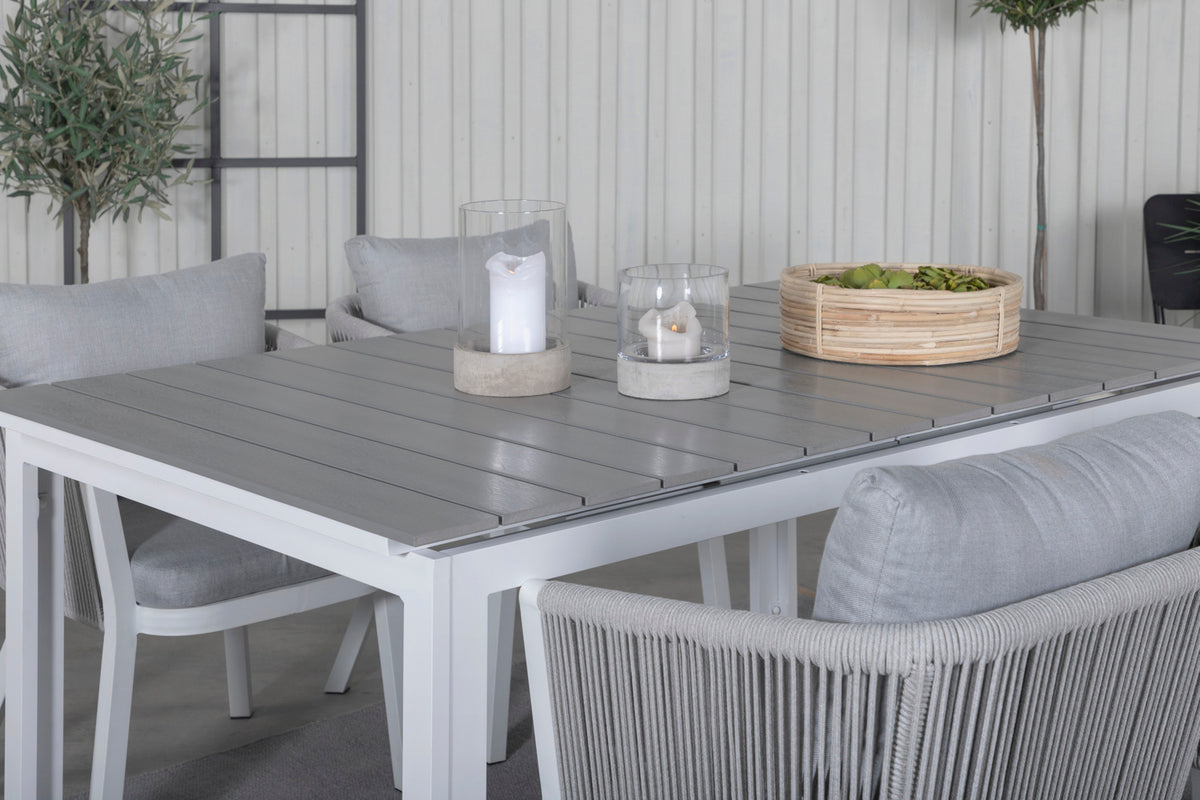 Venture Design Virya & Levels Matstolar Grå + Matbord 160x100x75