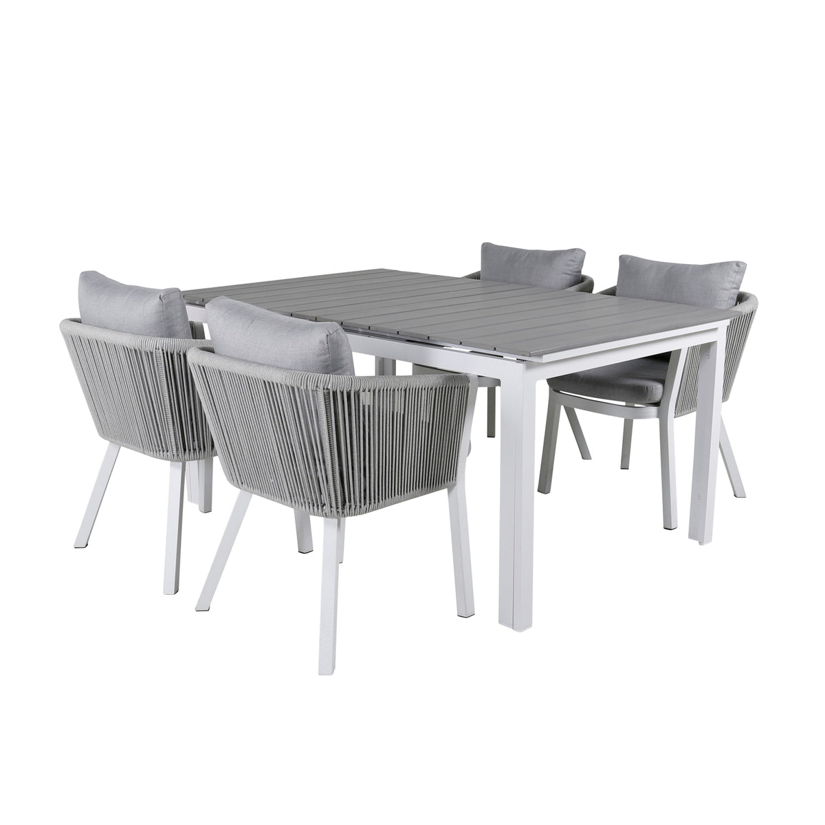 Venture Design Virya & Levels Matstolar Grå + Matbord 160x100x75