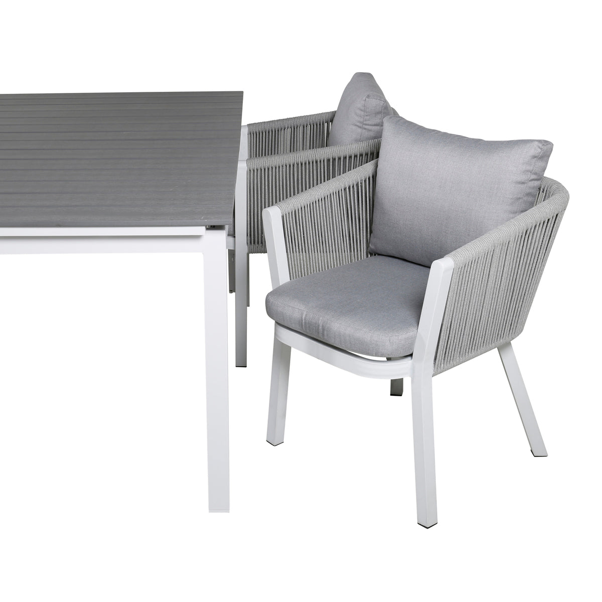 Venture Design Virya & Levels Matstolar Grå + Matbord 160x100x75